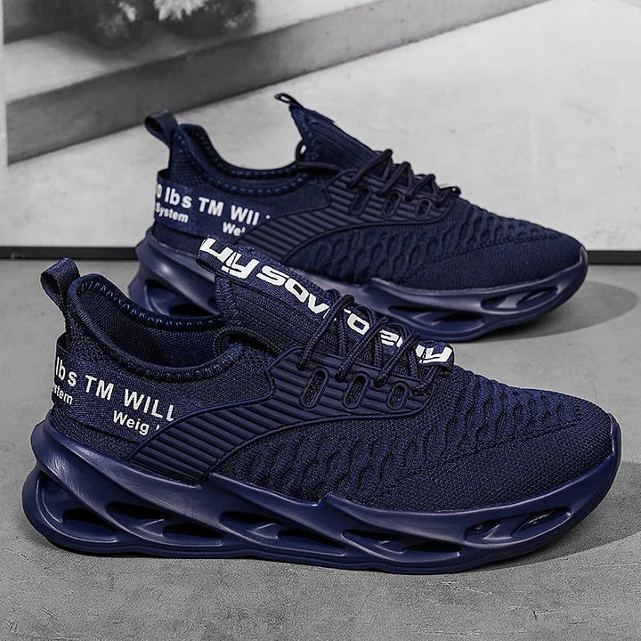 Damskie sneakersy sportowe na sznurówki z profilowaną podeszwą