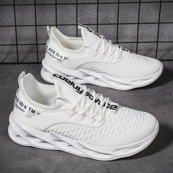Damskie sneakersy sportowe na sznurówki z profilowaną podeszwą