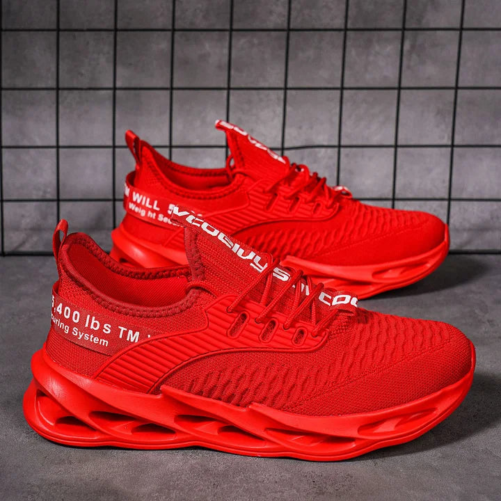 Damskie sneakersy sportowe na sznurówki z profilowaną podeszwą