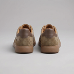 Męskie sneakersy retro z paskami, sznurowaniem i płaską podeszwą
