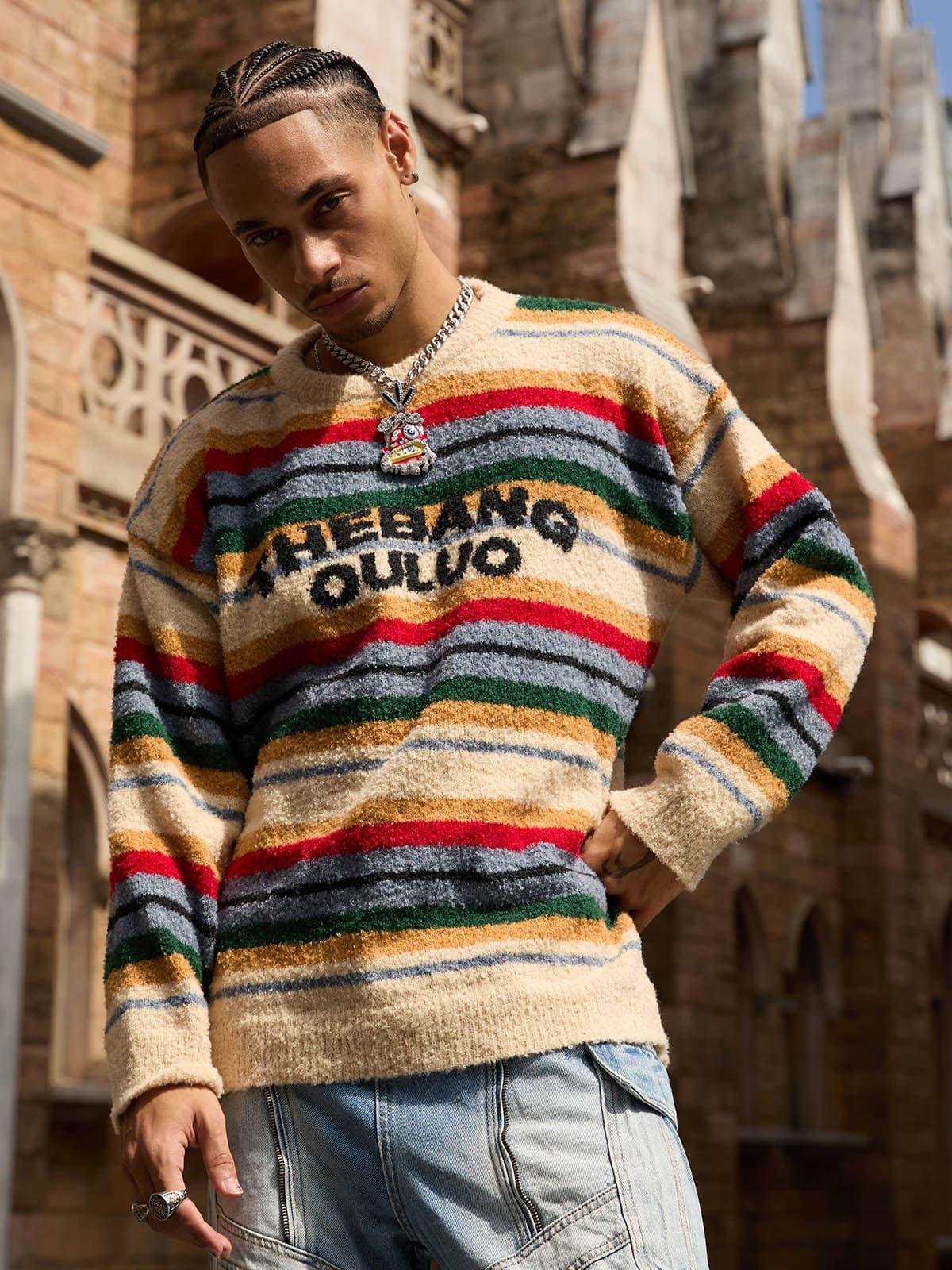 vintage-striped-sweater-outfit-ideas